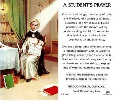 Prayer of Saint Thomas Aquinas Before Study - EvelinanceCowan