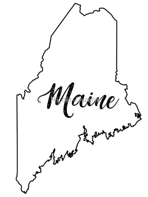 "State Outline - Maine Fancy" Poster for Sale by Nicole-Owens | Redbubble