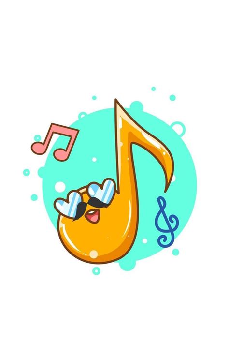 Cute music notes design cartoon illustration 3226616 Vector Art at Vecteezy