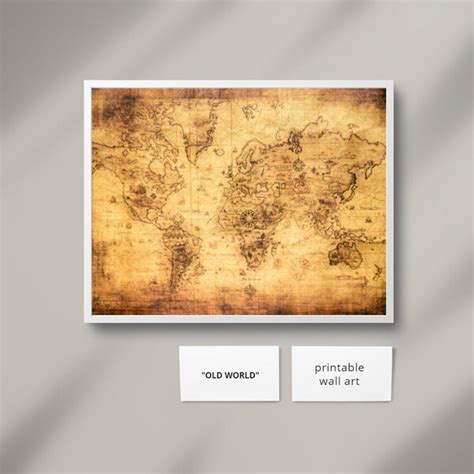 18th Century World Map Poster - Etsy