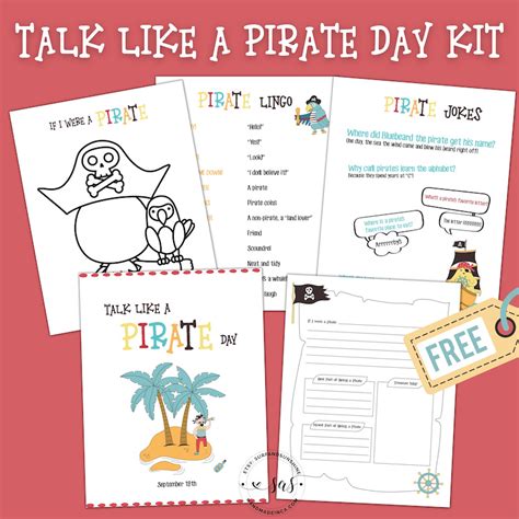 Talk Like A Pirate Day – FREE Printable Kit » Crafts And Printables Shop