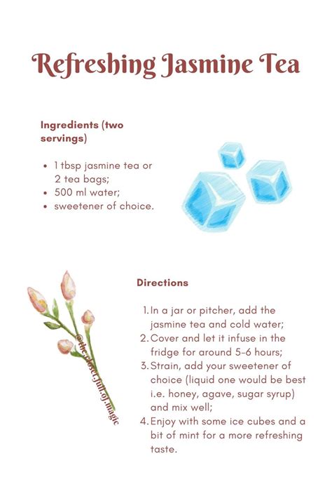 Jasmine and its magical properties | Jasmine tea recipe, Iced tea ...