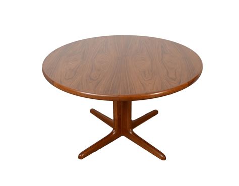 Round Teak Dining Table Teak Pedestal Table Danish Modern | Round pedestal dining table ...