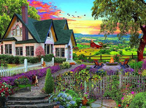 Solve house in the country jigsaw puzzle online with 450 pieces