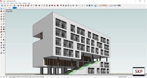 Sketchup building Dorm A1 3D model | CGTrader