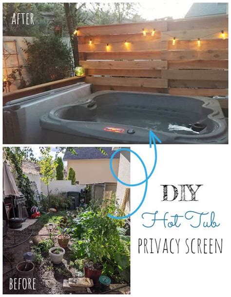 DIY Hot Tub Privacy Screen - Little Vintage Cottage