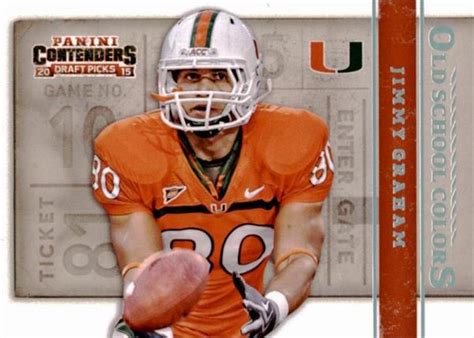 Jimmy Graham football card (Miami Hurricanes) 2015 Panini Old School ...