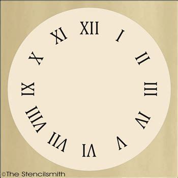 roman numeral clock stencil numbers | Stencil decor, Clock, Roman numeral clock