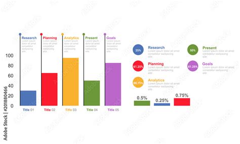 Bar chart infographic design template Stock Vector | Adobe Stock