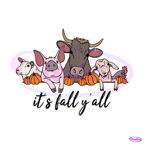 Farm Animals It's Fall Y All Fall SVG Cutting Digital File