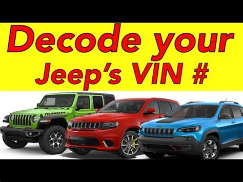 Jeep Vin Decoder - Jeep Cars