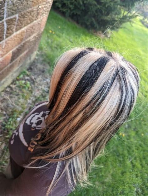 Black Hair With Blonde Highlights, Hair Color Streaks, Blonde Hair With Highlights, Brown Blonde ...