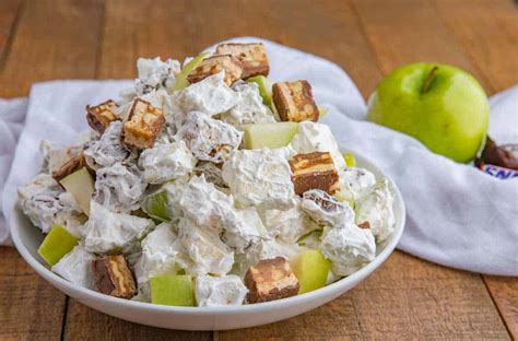 Easy Snickers Salad Recipe (Candy Bar Apple Salad) [VIDEO] - Dinner ...