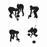 Premium Vector  Black Silhouettes Of curlers sketch template