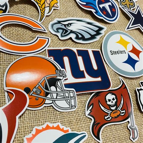 HIGH QUALITY 32pc NFL Football Team Stickers for laptop decal | Etsy