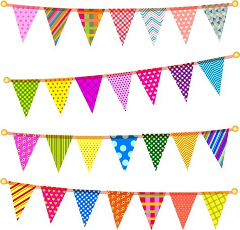 Triangle bunting flags Vectors graphic art designs in editable .ai .eps .svg format free and ...