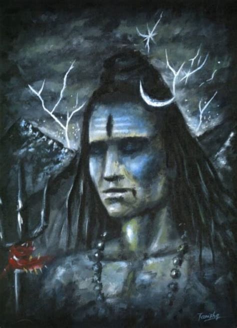 Face of Shiva Painting by Tanishq Pratap Singh | Saatchi Art