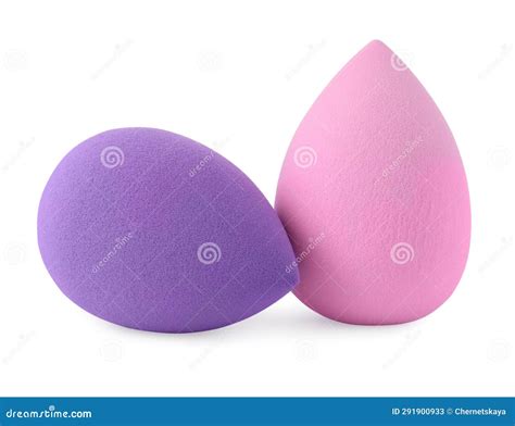 Two Different Make Up Sponges Isolated on White Stock Image - Image of ...