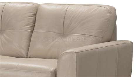 Roma Sofa Bed 54088 MI Piace in Dark Beige Genuine Leather