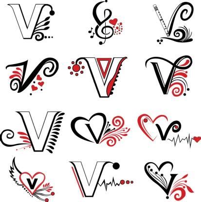 Temporary Tattoowala V Name Latter Tattoo Multi Heart Wings For Boys and Girls Temporary Body ...