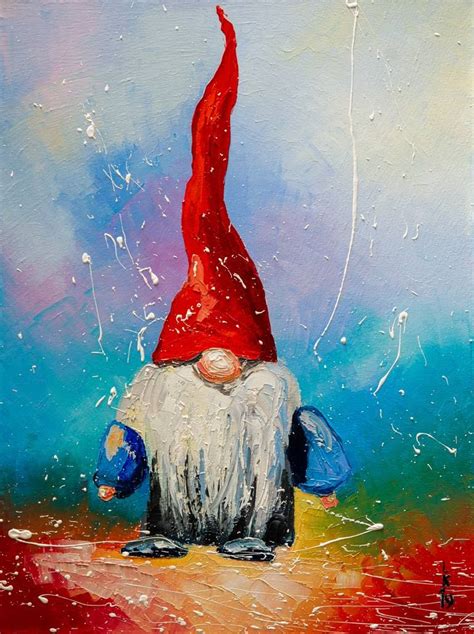 I'M GNOME Painting | Christmas paintings on canvas, Christmas paintings, Canvas painting