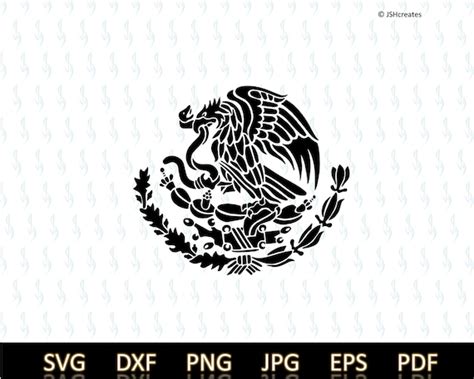 Mexican Coat of Arms SVG Mexican Eagle Svg Silhouette Svg - Etsy Denmark