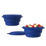 Collapsible Bowls with Lids- BPA Free Silicone, Reusable Hot or Cold ...