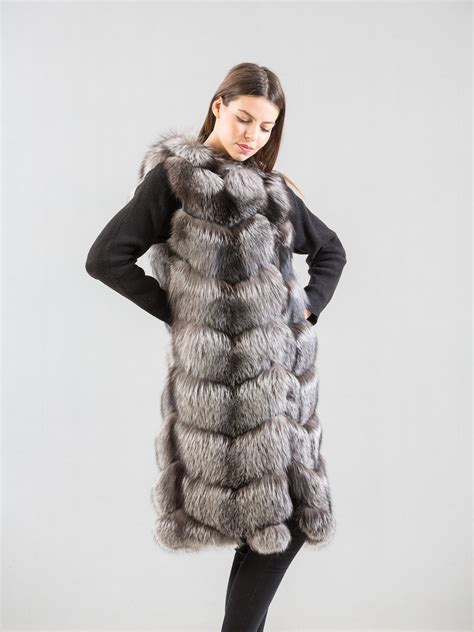 Silver Fox Fur Vest - Haute Acorn