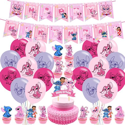 Buy Stitch Angel Party Decorations,Birthday Party Supplies For Lilo and Stitch Party Supplies ...