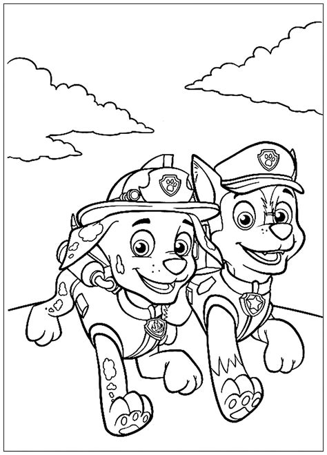 Patrol : Two accomplices - Paw Patrol Coloring Pages for Kids