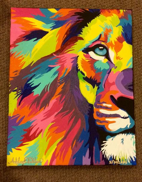 Abstract Lion Painting