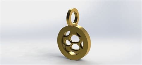 Moon Pendant Craters 3D model 3D printable | CGTrader