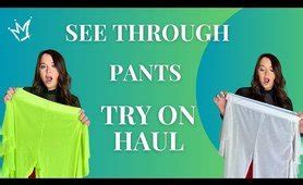 TRANSPARENT PANTS TRY ON HAUL with Mirror View! | Jean Marie Try On ...