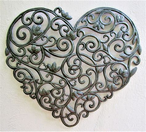 HEART WALL HANGING Haitian Metal Art Metal Wall Decor | Etsy