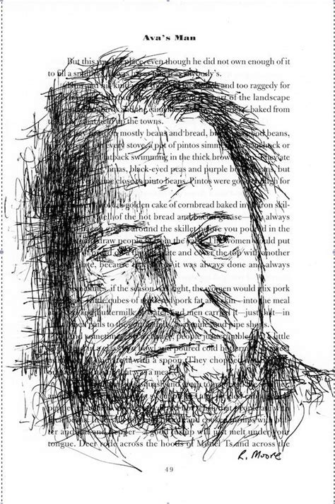 Rick Bragg Pen and Ink Portrait With Text From Ava's Man - Etsy