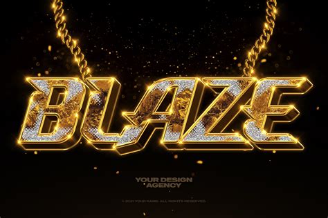 PSD Gold Bling Bling Text and Logo Effect :: Behance