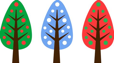 Cute Unique Christmas Tree Designs - Free Clip Art