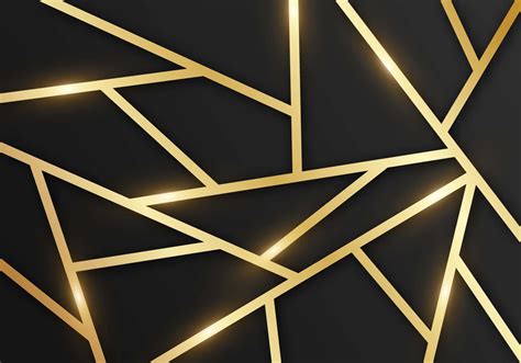 Download Dark Polygon Shapes Gold And Black Background | Wallpapers.com