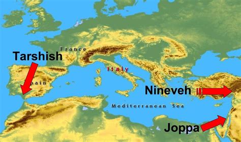 Map Of Nineveh And Tarshish - Cal Poly Pomona Map