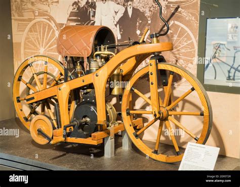 The Daimler Reitwagen, riding car, 1885, PS.SPEICHER Museum, Einbeck ...