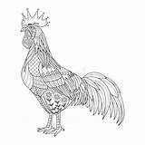 Rooster Coloring Chicken Pages Painting Para Paint Roosters Pattern  sketch template