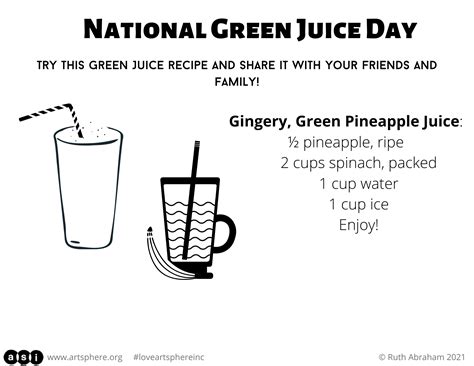 National Green Juice Day | Art Sphere Inc.