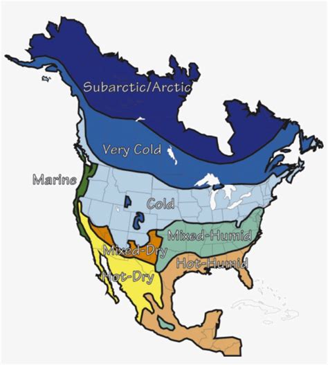 North America Climate Map All About Zones Com - Climate Zone Map Of North America Transparent ...