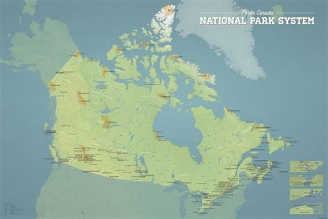 Canada National Park System Map 24x36 Poster - Etsy