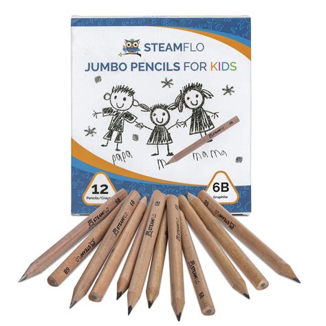 Kids Pencils for Beginners, Toddlers and Preschoolers with Jumbo ...