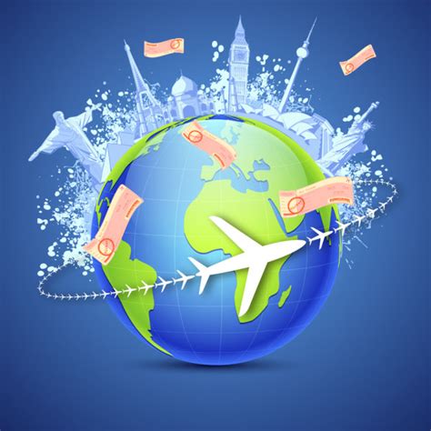 Vector Global Travel design elements set 01 free download