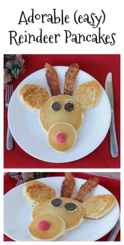 Cute Reindeer Pancakes | Easy Christmas Breakfast | Simple & Seasonal