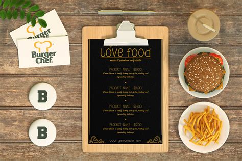 Free Restaurant Menu Mockup – FreeMockup.net