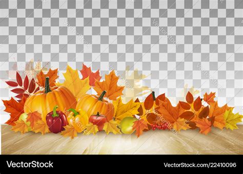 Happy thanksgiving background with colorful fruit Vector Image