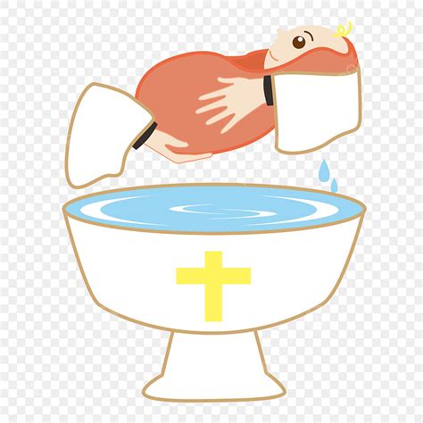 Baby Baptism Clipart Vector, Cartoon Style Baby Baptism Clipart, Baby ...